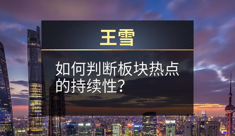 王雪：如何判断板块热点的持续性？