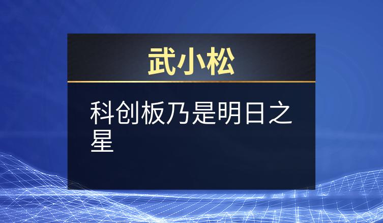 武小松：科创板乃是明日之星