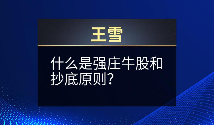 王雪：什么是强庄牛股和抄底原则？