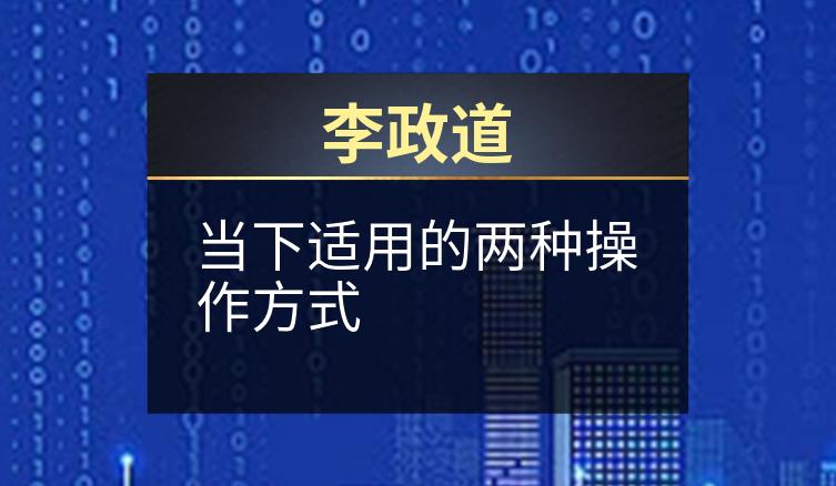 李政道：当下适用的两种操作方式