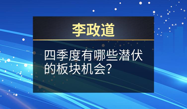 李政道：四季度有哪些潜伏的板块机会？