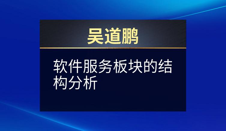 吴道鹏：软件服务板块的结构分析