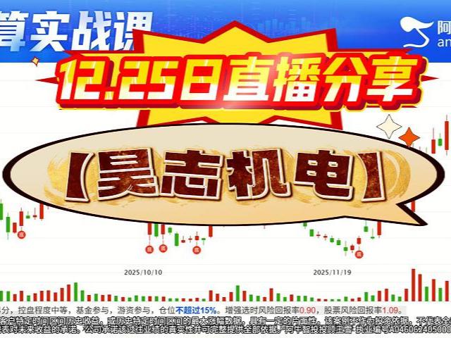 12.25日直播分享【昊志机电】