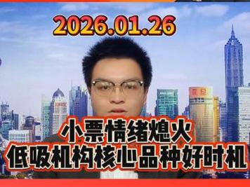 小票情绪熄火，低吸机构核心品种好时机