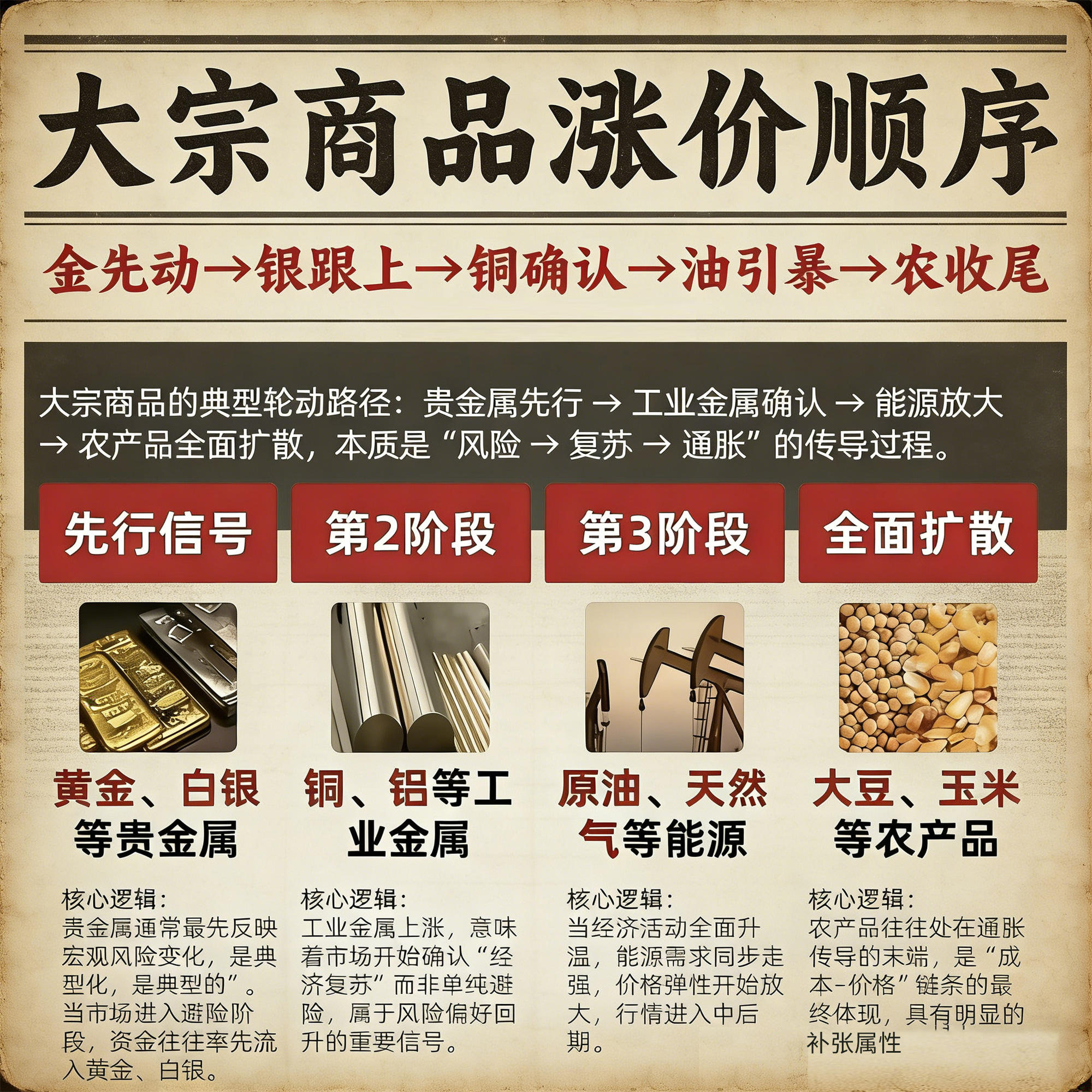 【2026年01月29日盘前提示】大宗商品涨价顺序，看图交易