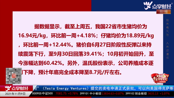 刘伟鹏：明年二季度，猪肉价格下行压力仍存在