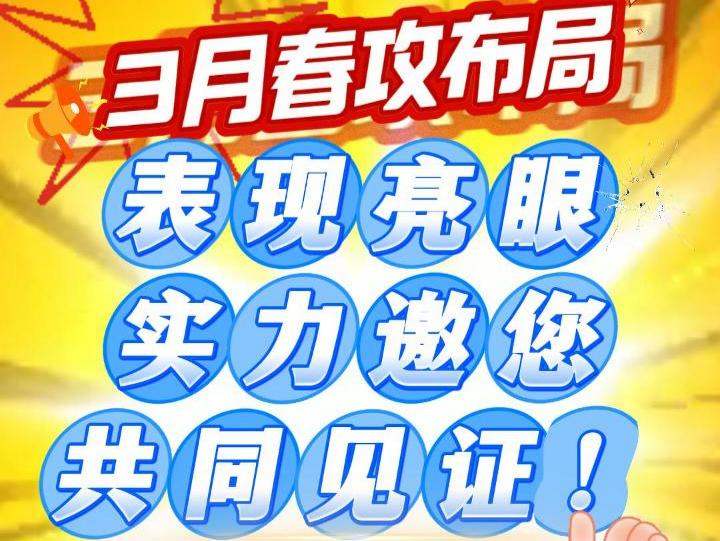 3月春攻布局，表现亮眼，实力邀您共同见证！