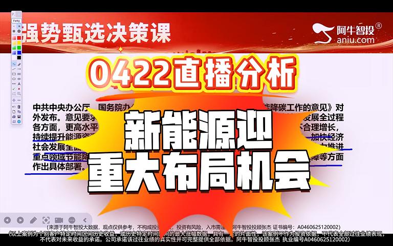 0422直播分析 新能源迎重大布局机会