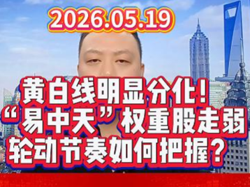 黄白线明显分化！ “易中天”权重股走弱 轮动节奏如何把握？