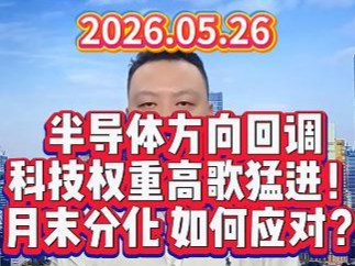 半导体方向回调 科技权重高歌猛进！ 月末分化 如何应对？