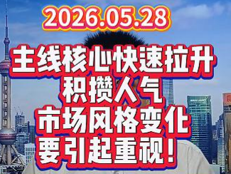 主线核心快速拉升积攒人气，市场风格变化要引起重视！