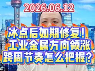 冰点后如期修复！ 工业金属方向领涨 跨周节奏怎么把握？