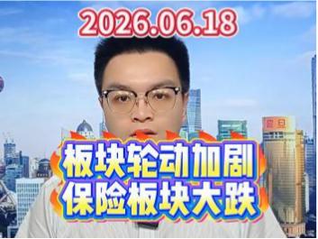 板块轮动加剧，保险板块大跌