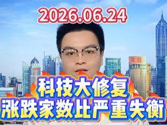 科技大修复，涨跌家数比严重失衡