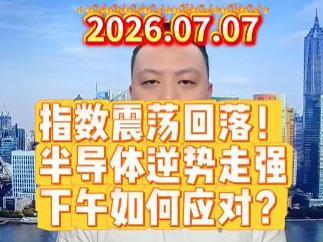 指数震荡回落！ 半导体逆势走强 下午如何应对？