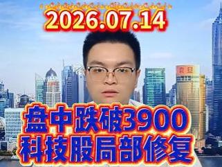 盘中跌破3900，科技股局部修复