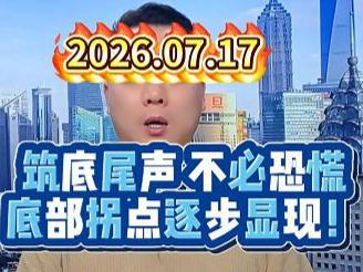 筑底尾声 不必恐慌 底部拐点逐步显现！