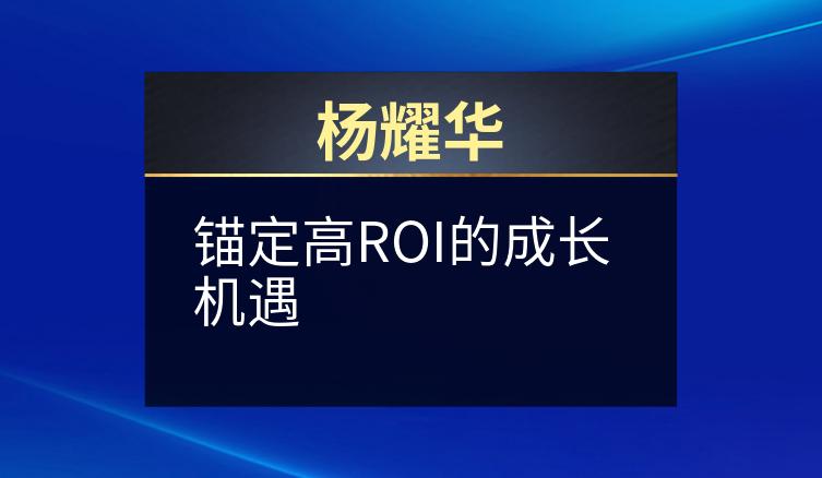 杨耀华：锚定高ROI的成长机遇