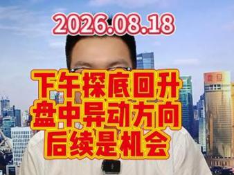 下午探底回升，盘中异动方向后续是机会