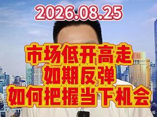 市场低开高走如期反弹，如何把握当下机会