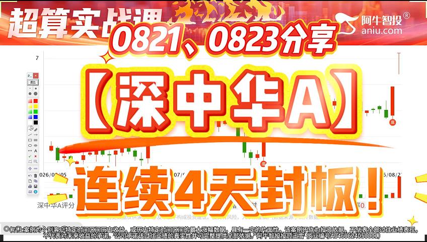 0821、0823分享【深中华A】 连续4天封板！