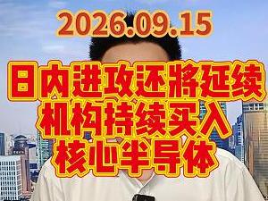 日内进攻还将延续，机构持续买入核心半导体