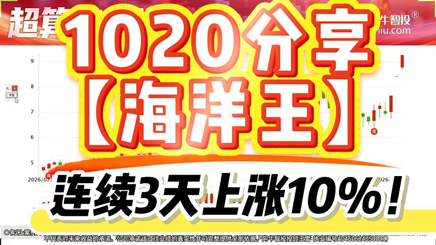 1020分享【海洋王】连续3天上涨10%！