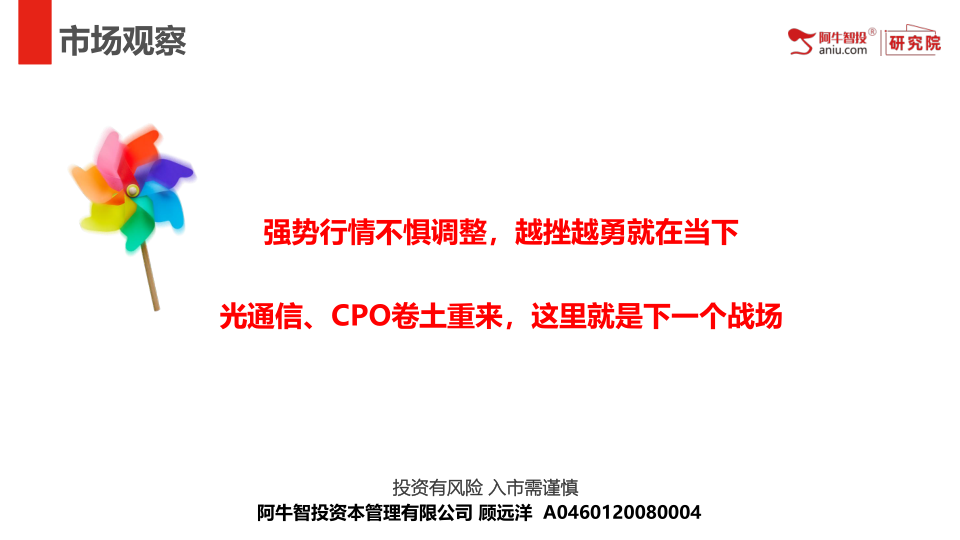 强势行情不惧调整，越挫越勇就在当下
光通信、CPO卷土重来，这里就是下一个战场
